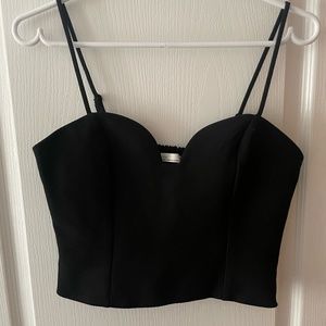 Black bustier top